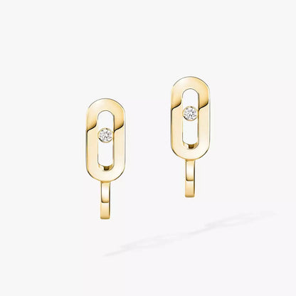 [Solara jewelry]Diamond Mini Hoop Earrings Move Classique