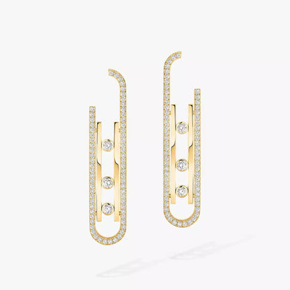 [Solara jewelry]Diamond Pendant Earrings Move 10Th