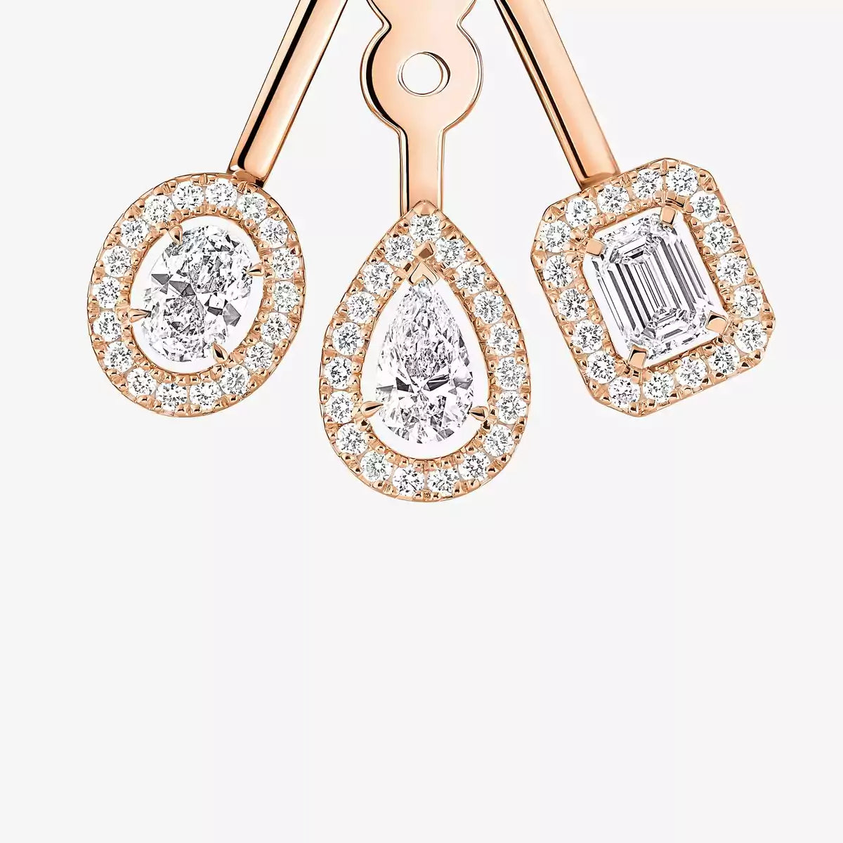 [Solara jewelry] My Twin Trio  Diamond Earrings
