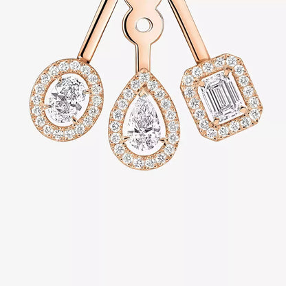 [Solara jewelry] My Twin Trio  Diamond Earrings