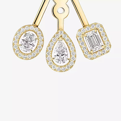 [Solara jewelry] My Twin Trio  Diamond Earrings