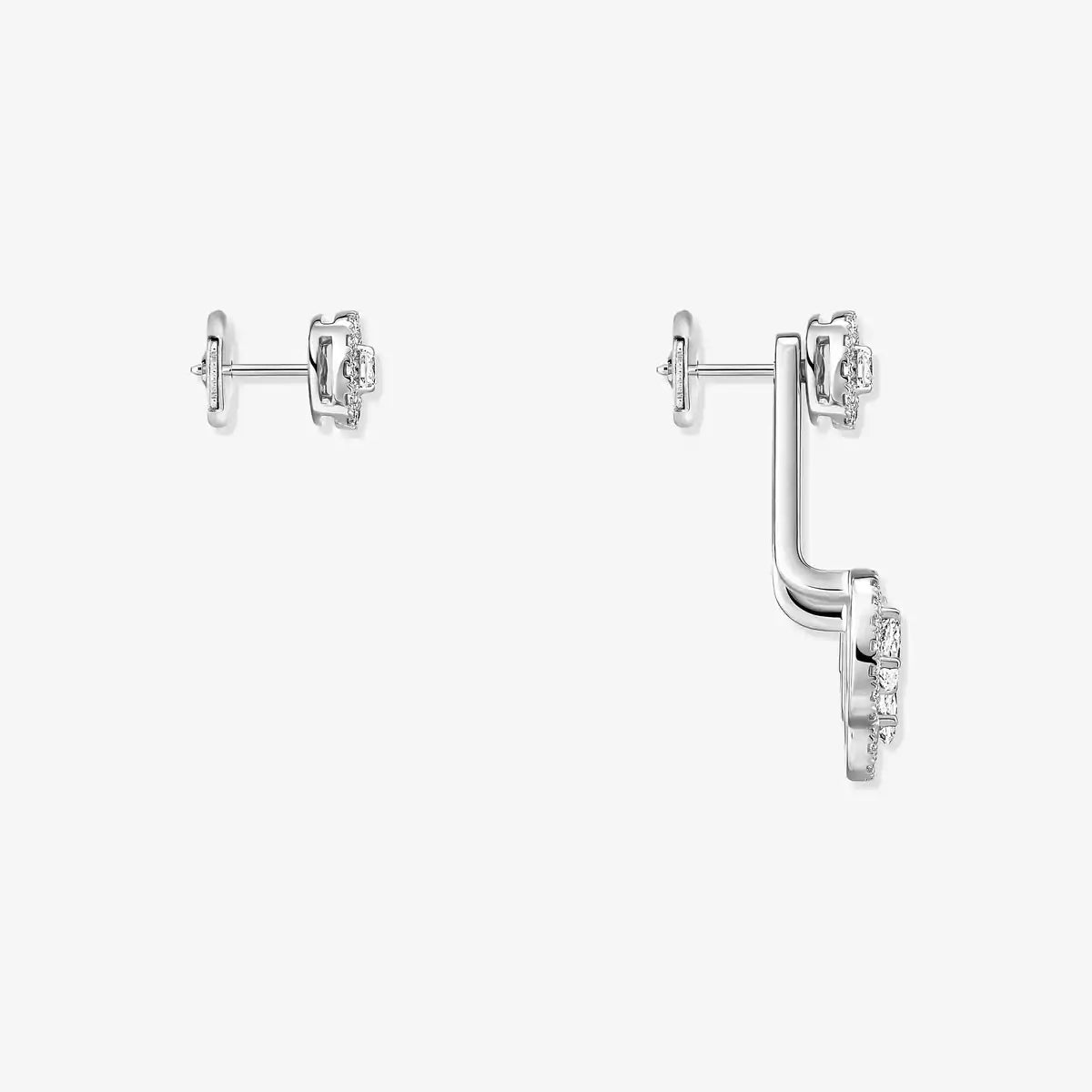 [Solara jewelry] My Twin Trio  Diamond Earrings