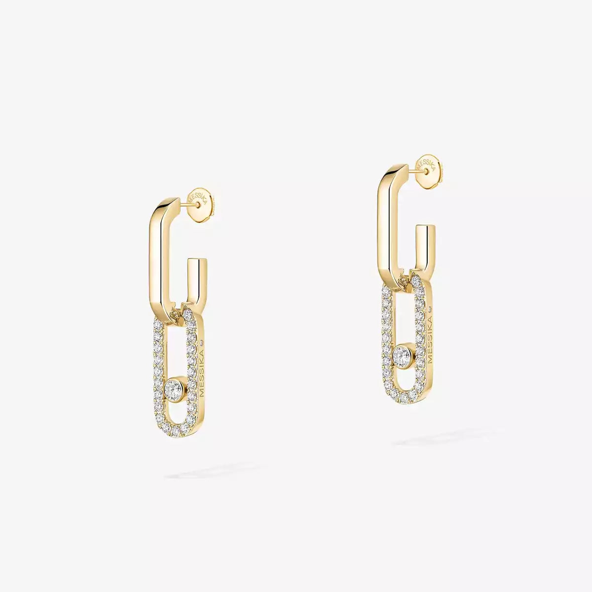[Solara jewelry]Move Link Diamond Earrings