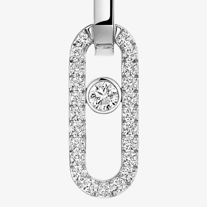 [Solara jewelry]Move Link Diamond Earrings