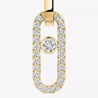 [Solara jewelry]Move Link Diamond Earrings