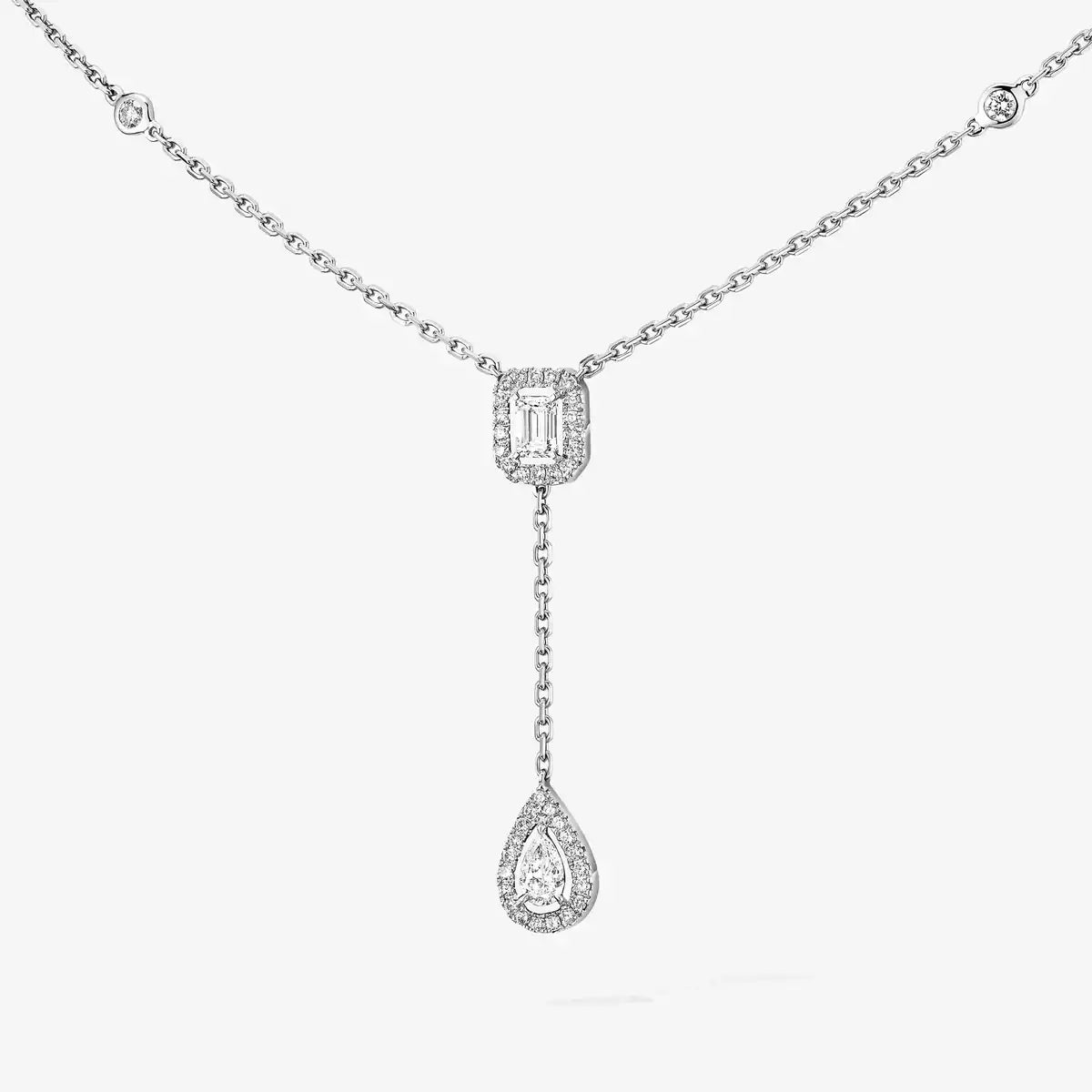 [Solara jewelry]Gold Diamond Tie Necklace