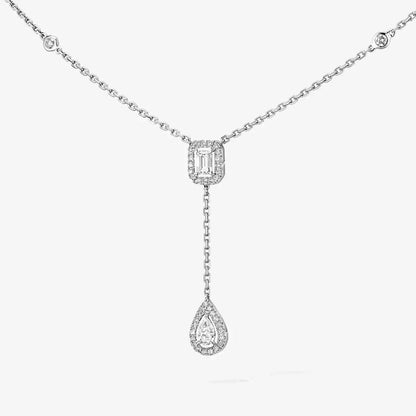 [Solara jewelry]Gold Diamond Tie Necklace