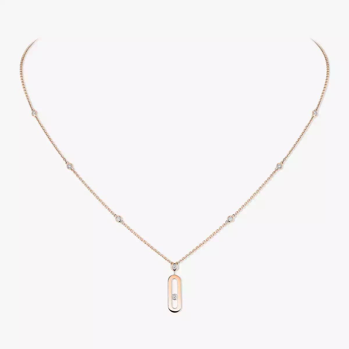 [Solara jewelry] Move Uno Gold Diamond Long Necklace