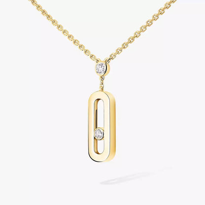 [Solara jewelry] Move Uno Gold Diamond Long Necklace