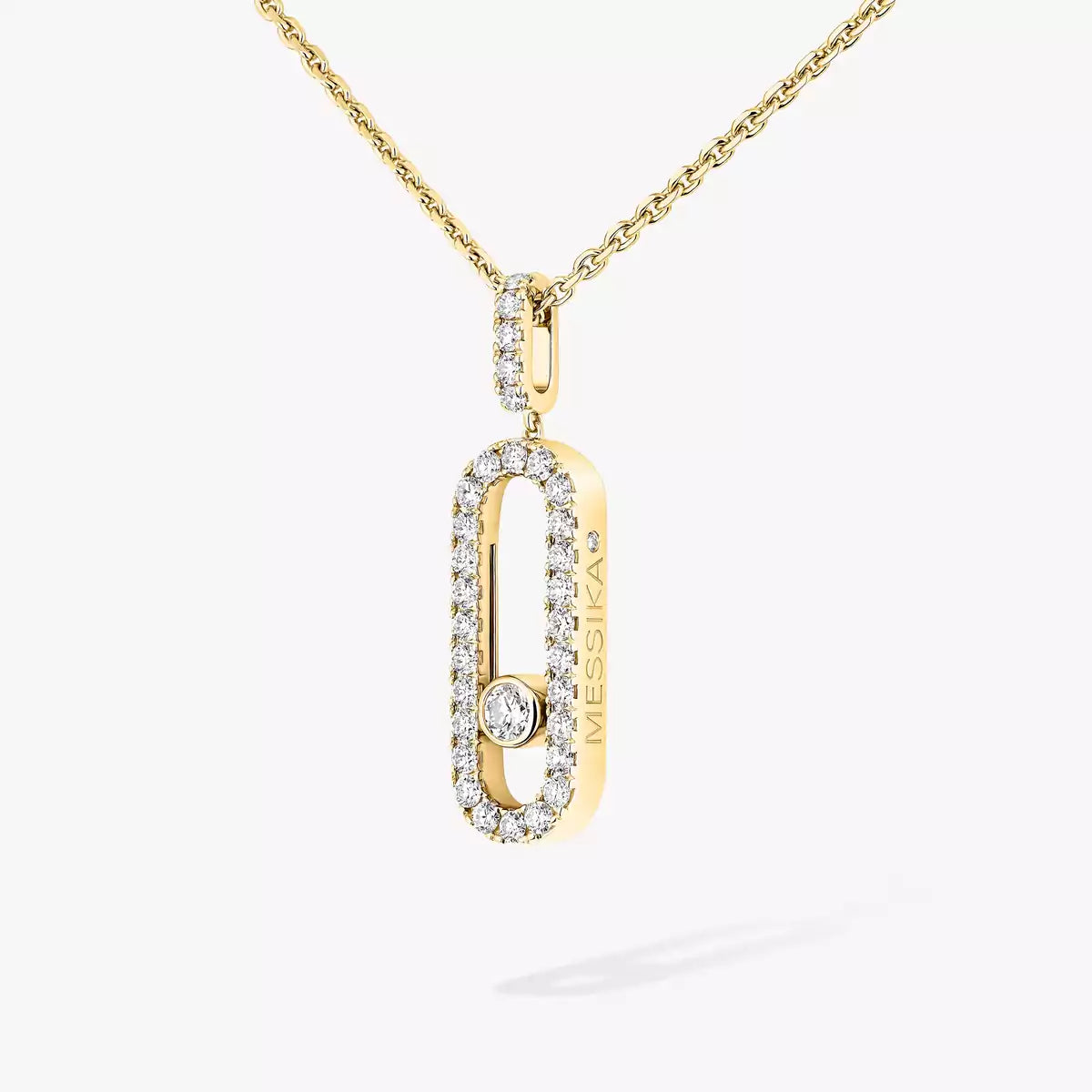 [Solara jewelry]Move Uno Diamond Necklace in Rose Gold