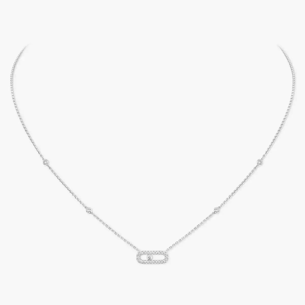[Solara jewelry]Diamond Necklace Move Uno