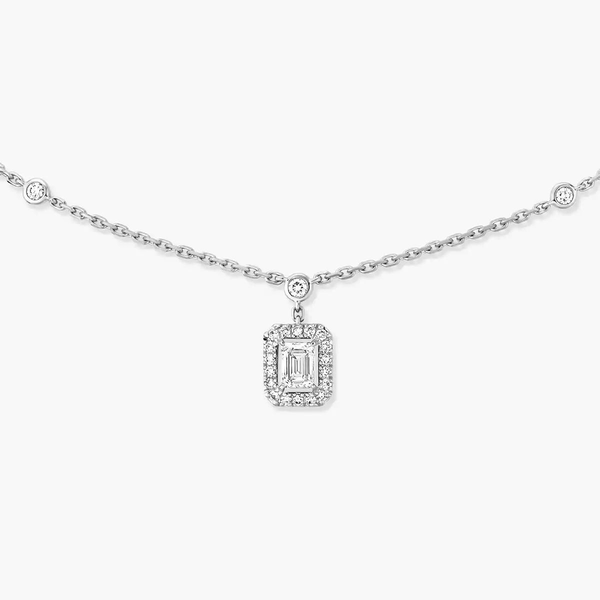 [Solara jewelry]My Twin Diamond Necklace in Silver