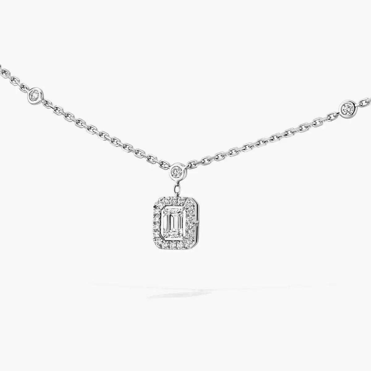 [Solara jewelry]My Twin Diamond Necklace in Silver