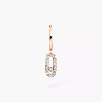 [Solara jewelry]Move Uno Single Diamond Hoop Earring