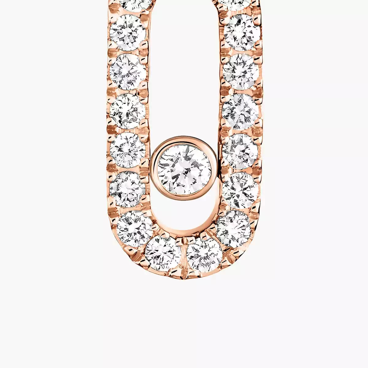 [Solara jewelry]Move Uno Single Diamond Hoop Earring