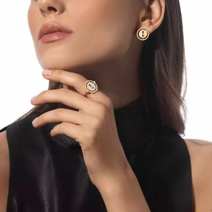 [Solara jewelry]Lucky Move Diamond Earrings