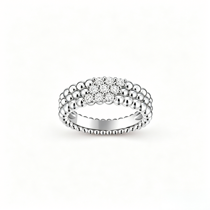 [Solara jewelry] THREE-ROW DIAMOND RING
