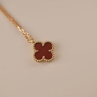 [Solara Jewelry]CLOVER MINI 9.5MM WEISSE ACHATKETTE