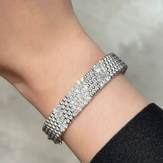 [Solara jewelry]  FIVE-ROW DIAMOND BRACELET