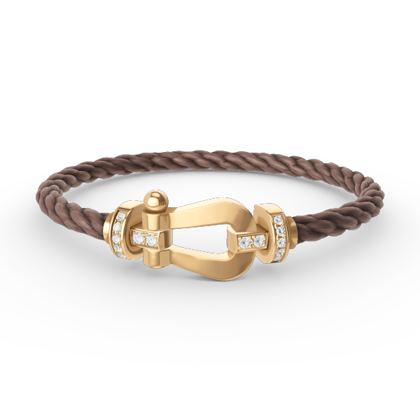 [Solara Jewelry]FORCE LARGE HORSESHOE HALF DIAMOND BRACELET GOLD
