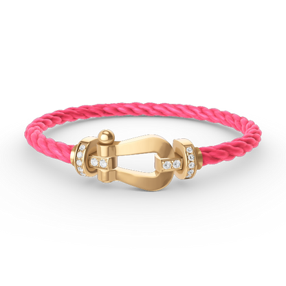[Solara Jewelry]FORCE LARGE HORSESHOE HALF DIAMOND BRACELET GOLD