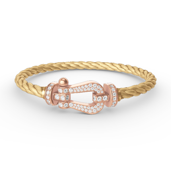 [Solara Jewelry]FORCE LARGE HORSESHOE FULL DIAMOND BRACELET ROSE GOLD