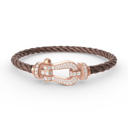 [Solara Jewelry]FORCE LARGE HORSESHOE FULL DIAMOND BRACELET ROSE GOLD