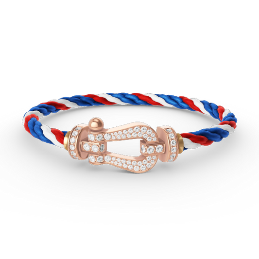 [Solara Jewelry]FORCE LARGE HORSESHOE FULL DIAMOND BRACELET ROSE GOLD