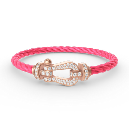 [Solara Jewelry]FORCE LARGE HORSESHOE FULL DIAMOND BRACELET ROSE GOLD