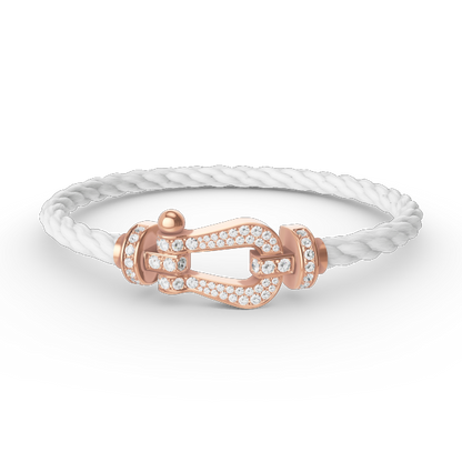 [Solara Jewelry]FORCE LARGE HORSESHOE FULL DIAMOND BRACELET ROSE GOLD