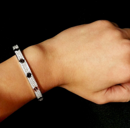 [Solara Jewelry]LOVE BRACELET 6.1MM DIAMOND-PAVED CERAMIC