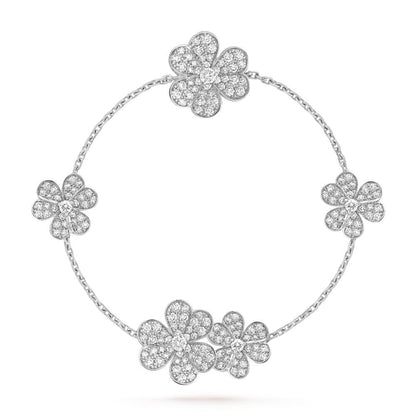[Solara Jewelry]FRIVOLE SILVER 5 FLOWERS BRACELET