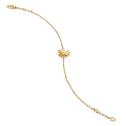 [Solara Jewelry]FRIVOLE GOLD FLOWER PINK MALACHITE BRACELET