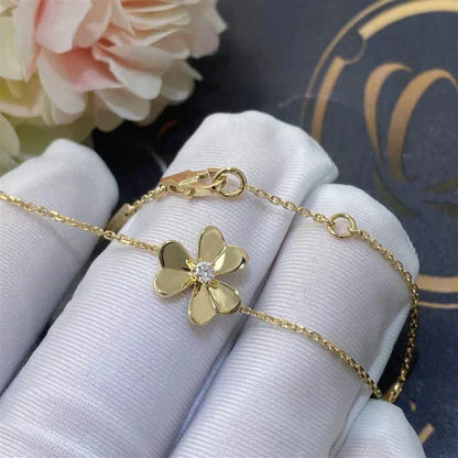 [Solara Jewelry]FRIVOLE GOLD FLOWER PINK MALACHITE BRACELET