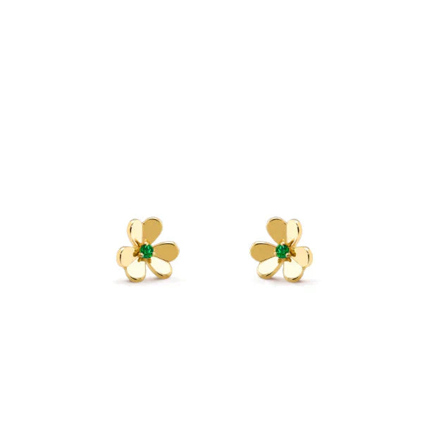[Solara Jewelry]FRIVOLE  FLOWER MALACHITE EARRINGS