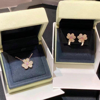 [Solara Jewelry]FRIVOLE PINK GOLD FLOWER DIAMOND EARRINGS