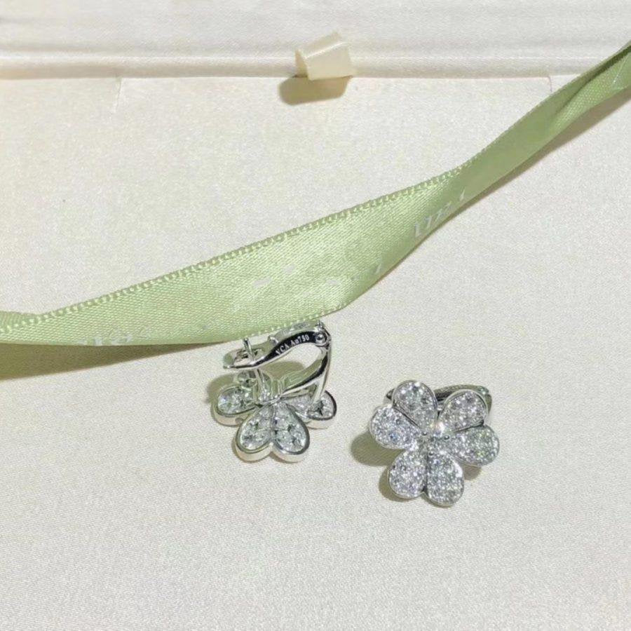 [Solara Jewelry]FRIVOLE SILVER FLOWER DIAMOND EARRINGS