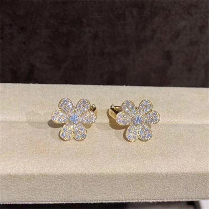 [Solara Jewelry]FRIVOLE GOLD FLOWER DIAMOND EARRINGS