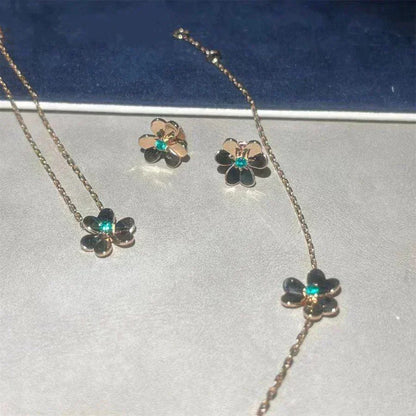 [Solara Jewelry]FRIVOLE  FLOWER MALACHITE EARRINGS