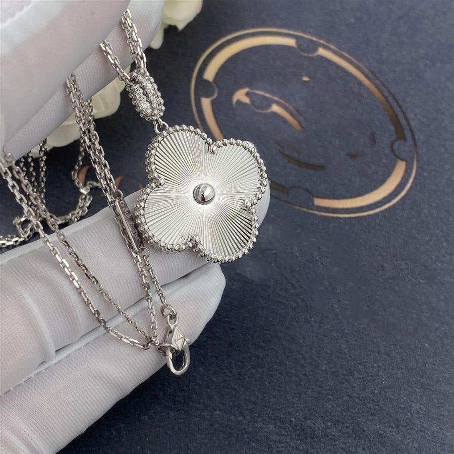 [Solara Jewelry]CLOVER 25MM SILVER BIG CLOVER NECKLACE