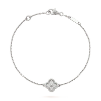 [Solara Jewelry]CLOVER  SINGLE FLOWER BRACELET SILVER