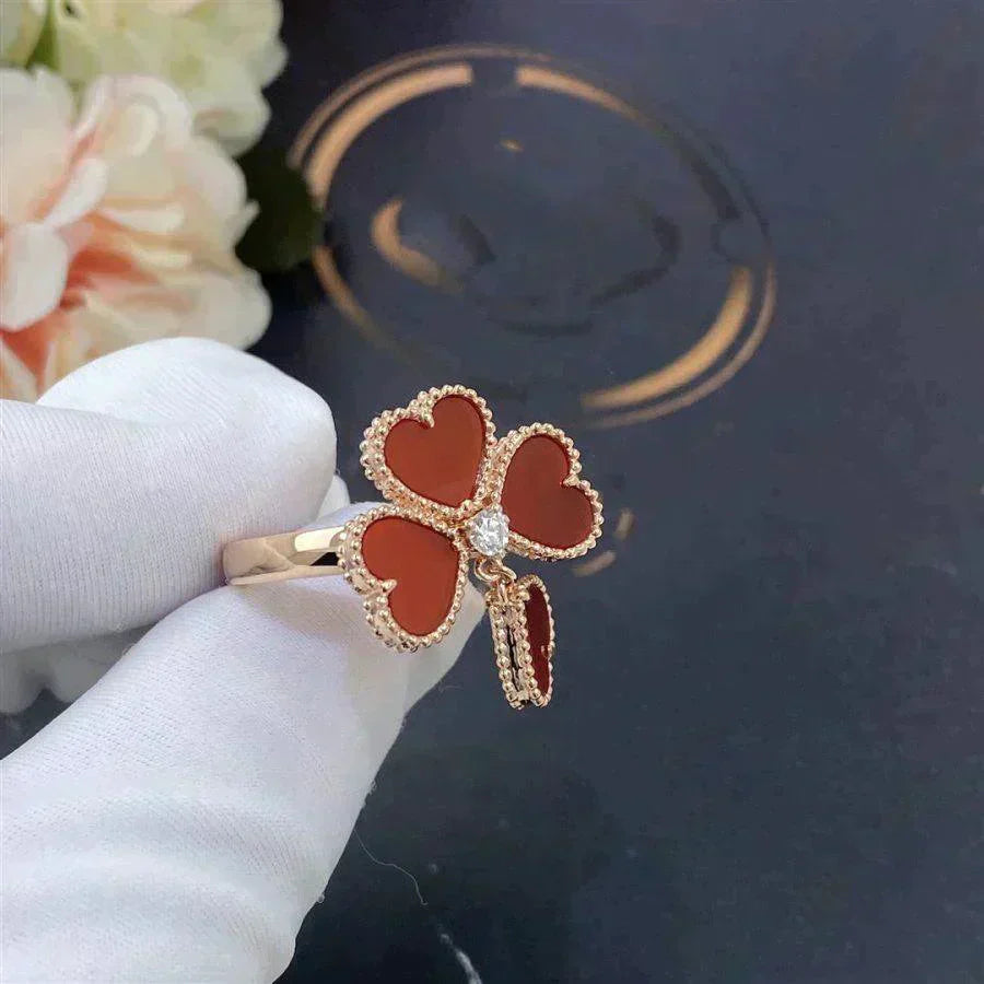 [Solara Jewelry]SWEET CLOVER CARNELIAN RING