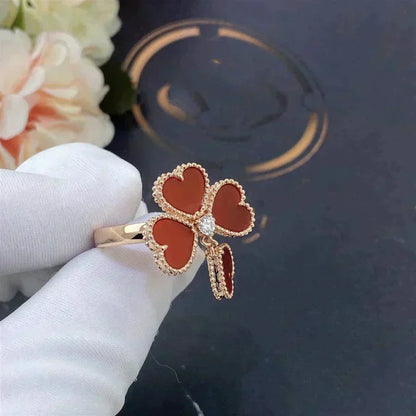 [Solara Jewelry]SWEET CLOVER CARNELIAN RING