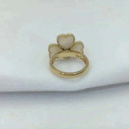 [Solara Jewelry]SWEET CLOVER WHITE MOP RING
