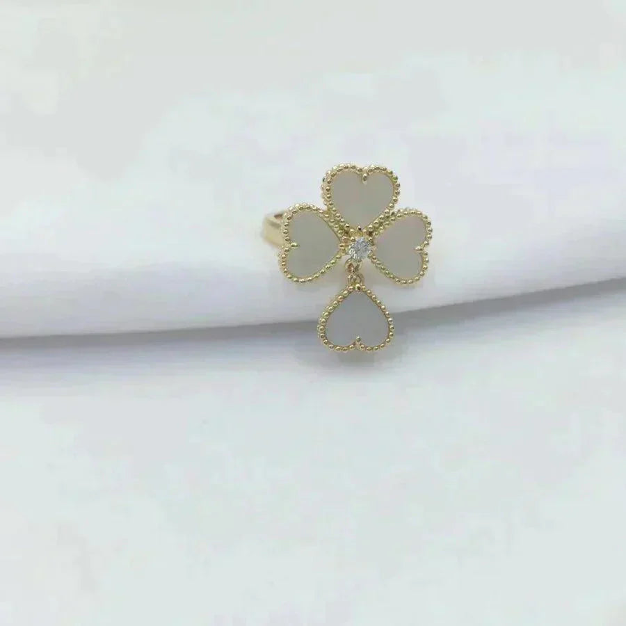 [Solara Jewelry]SWEET CLOVER WHITE MOP RING