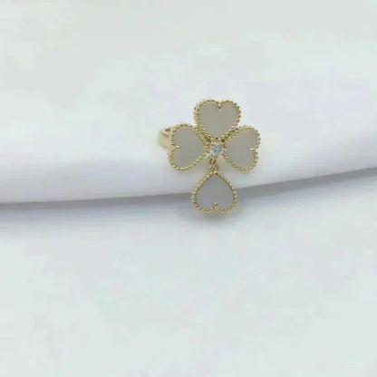 [Solara Jewelry]SWEET CLOVER WHITE MOP RING