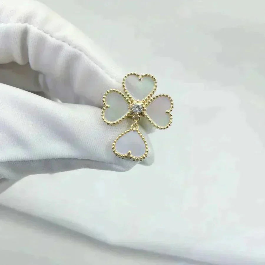 [Solara Jewelry]SWEET CLOVER WHITE MOP RING