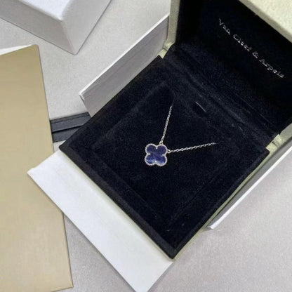 [Solara Jewelry]CLOVER 15MM PIETERSITE NECKLACE SILVER