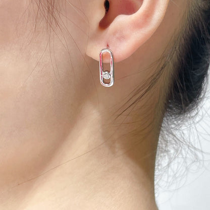 [Solara jewelry]MOVE UNO SMALL 1 DIAMOND EARRINGS