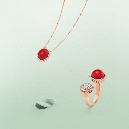 [Solara Jewelry]PERLEE COULEURS DIAMOND ROSE GOLD BETWEEN THE FINGER RING